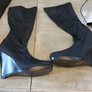 Colin Stuart stretch knee high boots platform